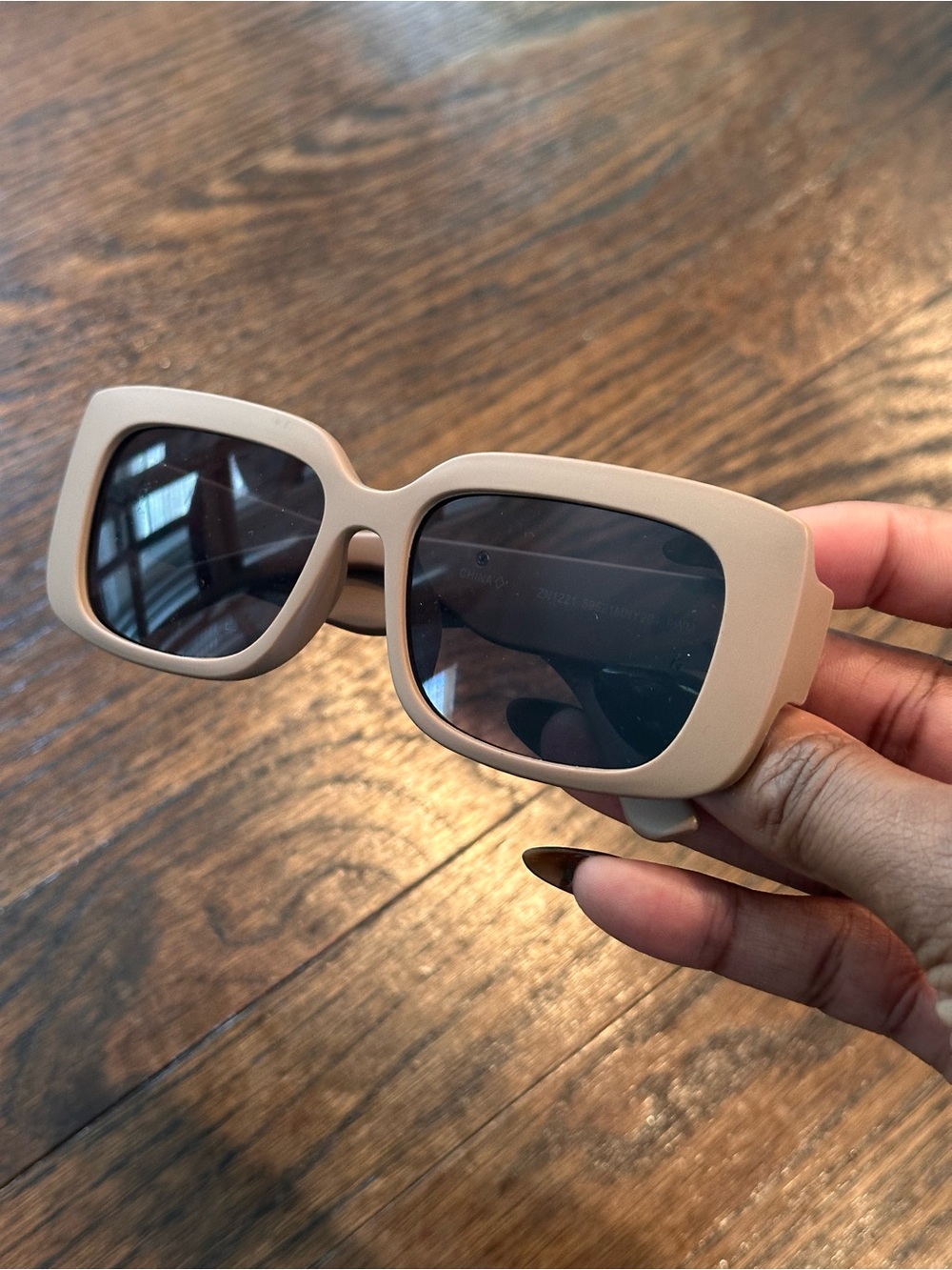 Brown Rectangular Sunglasses - Picture 2 of 3